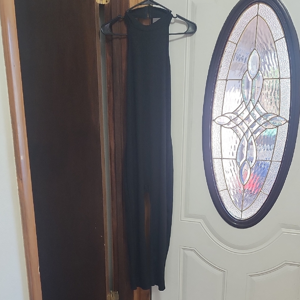 Elegant Black Women's Sleeveless And Backless Jumpsuit 8/10 L Night Club, Outfit